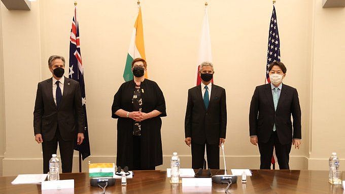 <div class="paragraphs"><p>External Affairs Minister S Jaishankar, US Secretary of State Antony Blinken, Japanese Foreign Minister Yoshimasa Hayashi, and Australia's Marise Payn at the 4th Quad Leaders' Summit on Friday.</p></div>