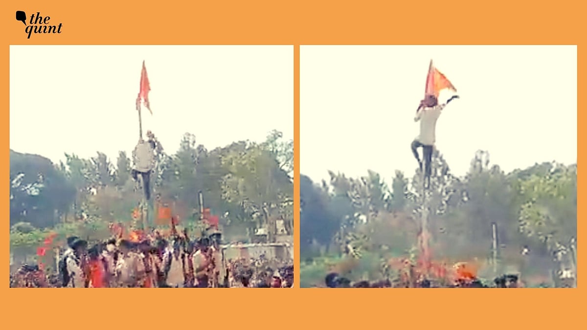 <div class="paragraphs"><p>Tension prevailed in the Government First Grade College, Bapuji Nagar, in Karnataka's Shimoga after a saffron flag was hoisted in its premises on Tuesday, 8 February.</p></div>