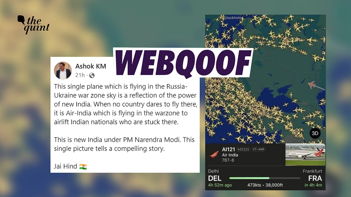<div class="paragraphs"><p>Fact-Check |The flights shown in the viral image didn't enter Ukraine's airspace, which has been closed following Russia's attack.&nbsp;</p></div>