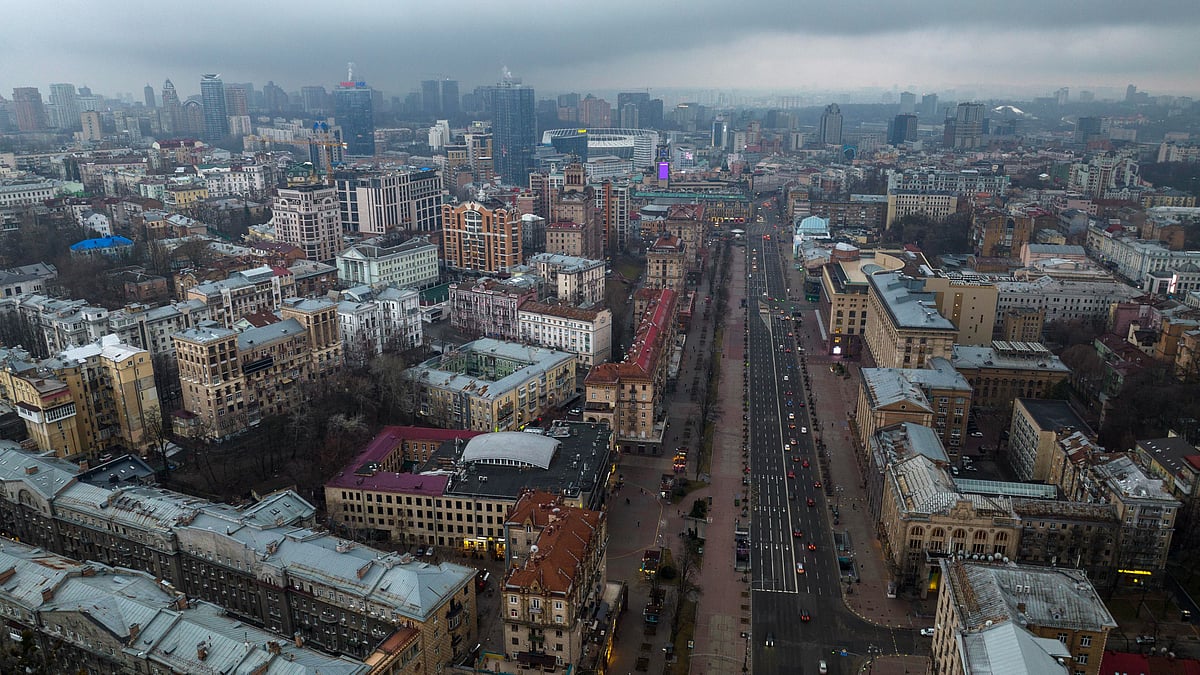<div class="paragraphs"><p> The city of Kyiv, Ukraine, Thursday, 24 February.</p></div><div class="paragraphs"><p><br></p></div>