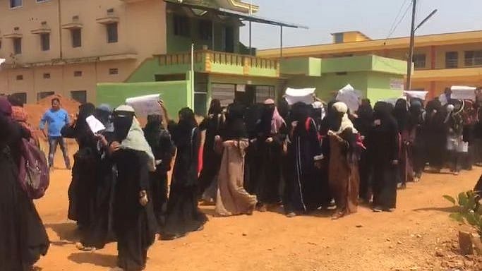 <div class="paragraphs"><p>The students from Shiralakoppa government school in Shivamogga were suspended and were told not to protest at the school.</p></div>