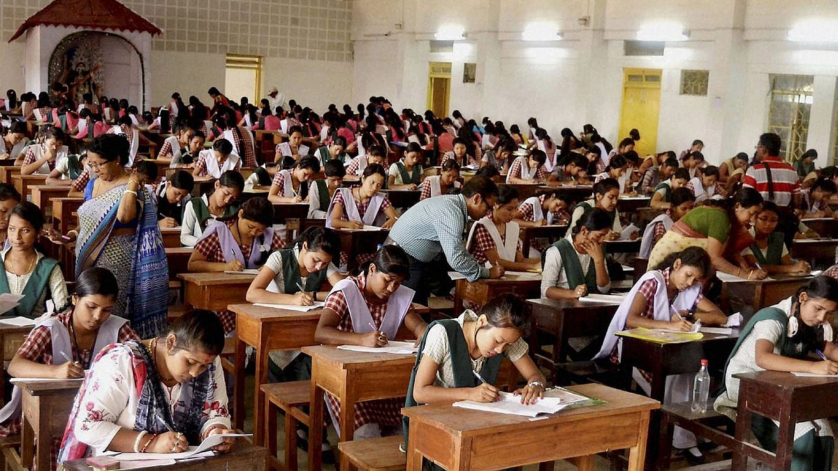 Students appear for class 12th Board exams in a school. Image used for representational purposes.