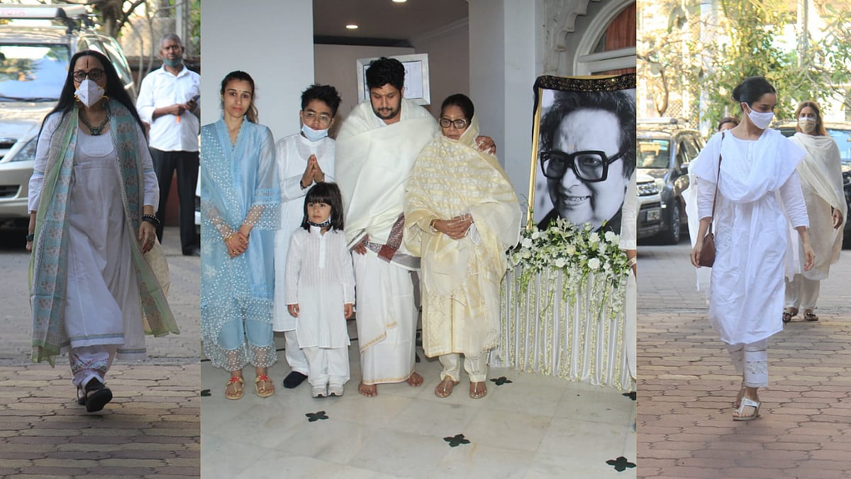 <div class="paragraphs"><p>Shraddha Kapoor, Ila Arun and others attend Bappi Lahiri's prayer meet.</p></div>