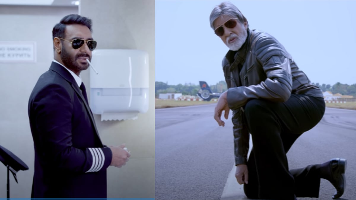 <div class="paragraphs"><p>Ajay Devgn and Amitabh Bachchan in the trailer for&nbsp;<em>Runway 34.</em></p></div>