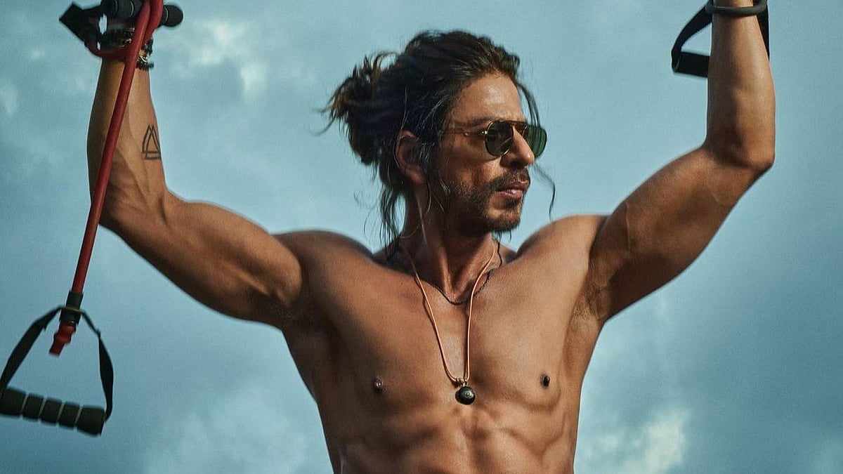 <div class="paragraphs"><p>Shah Rukh Khan in and as <em>Pathaan</em>.</p></div>
