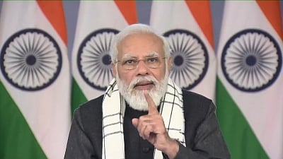 <div class="paragraphs"><p>Prime Minister Narendra Modi spoke about India's rising power.</p></div>
