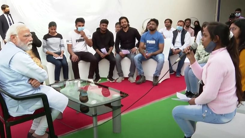 <div class="paragraphs"><p>Prime Minister Narendra Modi on Thursday, 3 March, interacted with students who returned to India from war-ridden Ukraine, in Varanasi.</p></div>