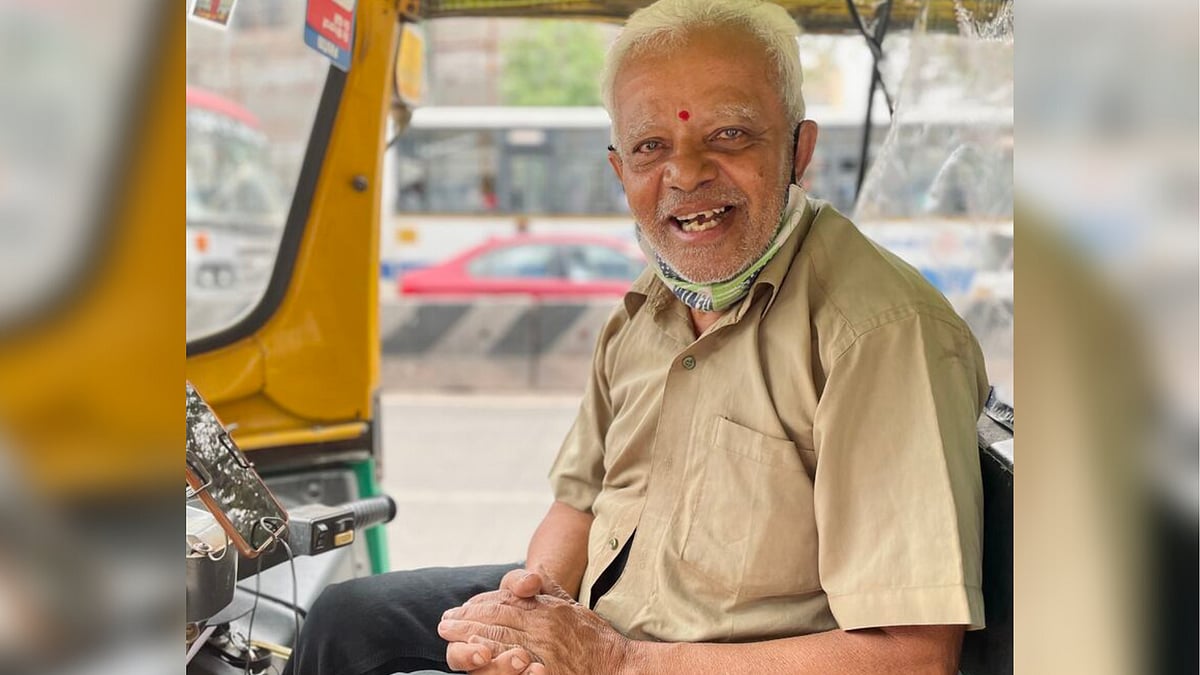 <div class="paragraphs"><p>Pataabi Raman, 74-year-old auto driver from Bangalore.</p></div>