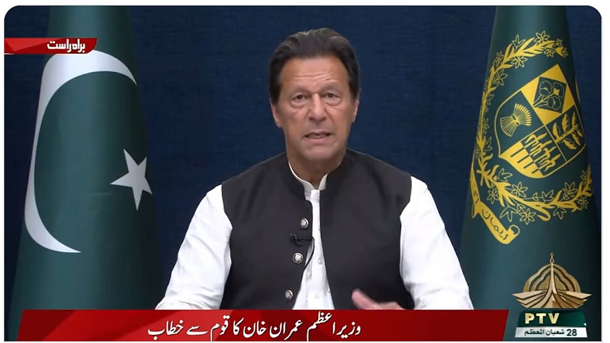 <div class="paragraphs"><p>Pakistan Prime Minister Imran Khan, on Thursday, 31 March, addressed the nation days ahead of voting on a no-trust resolution against him.</p></div>