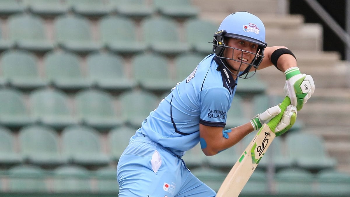 <div class="paragraphs"><p>Dewald Brevis in action during the domestic T20 tournament in SA</p></div>