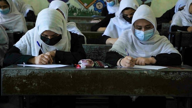 <div class="paragraphs"><p>The announcement came on the same day the higher secondary school reopened for girls. </p></div>