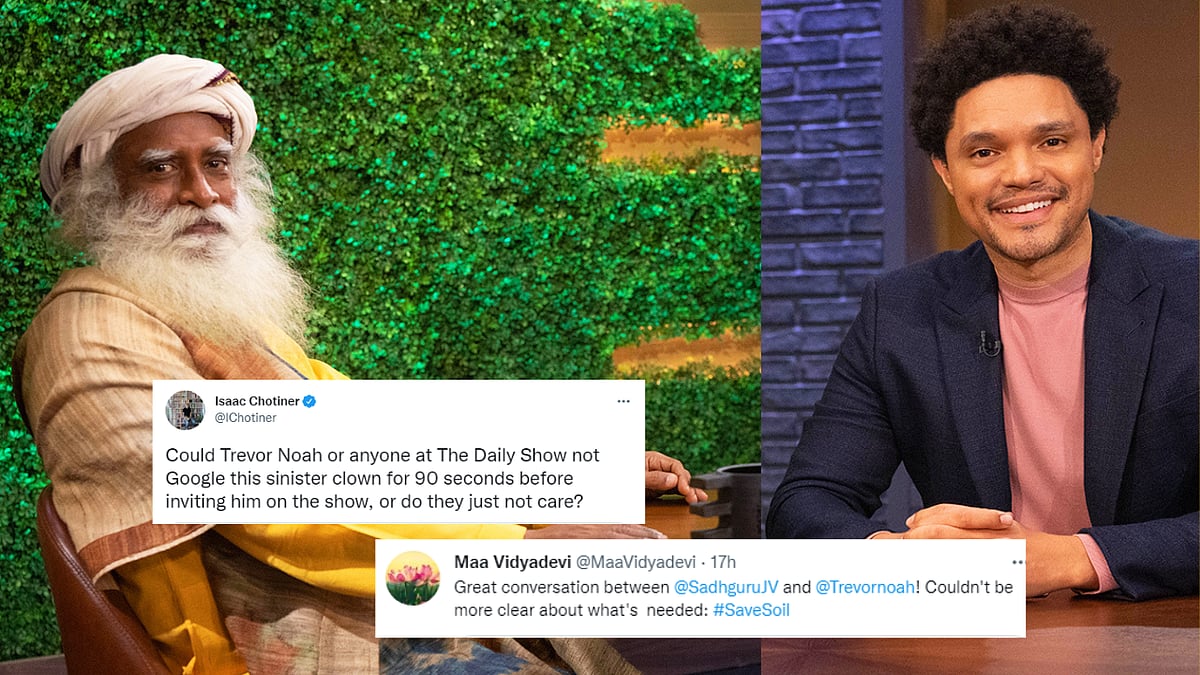 <div class="paragraphs"><p>Sadhguru was a guest on Trevor Noah's <em>The Daily Show&nbsp;</em>to discuss the 'Save Soil' movie.<em>&nbsp;</em></p></div>
