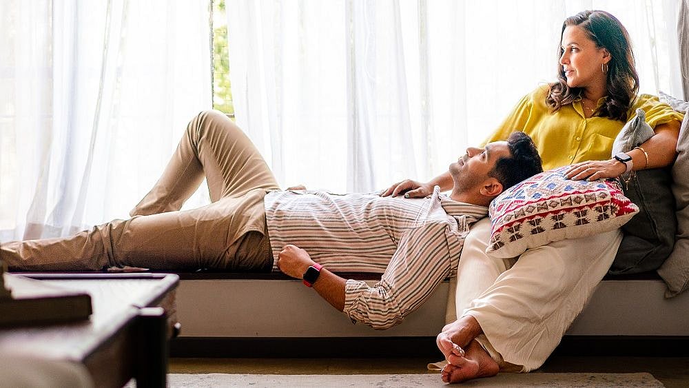 <div class="paragraphs"><p>Neha Dhupia and Angad Bedi in their Mumbai Home</p></div>