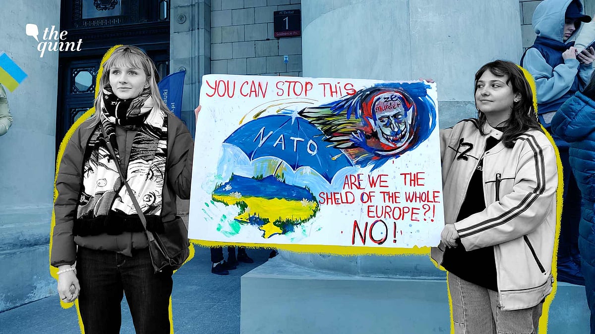 <div class="paragraphs"><p>Pro-Ukraine protestors demanded that NATO enforce a no-fly zone over Ukraine and provide it with fighter jets. </p></div>