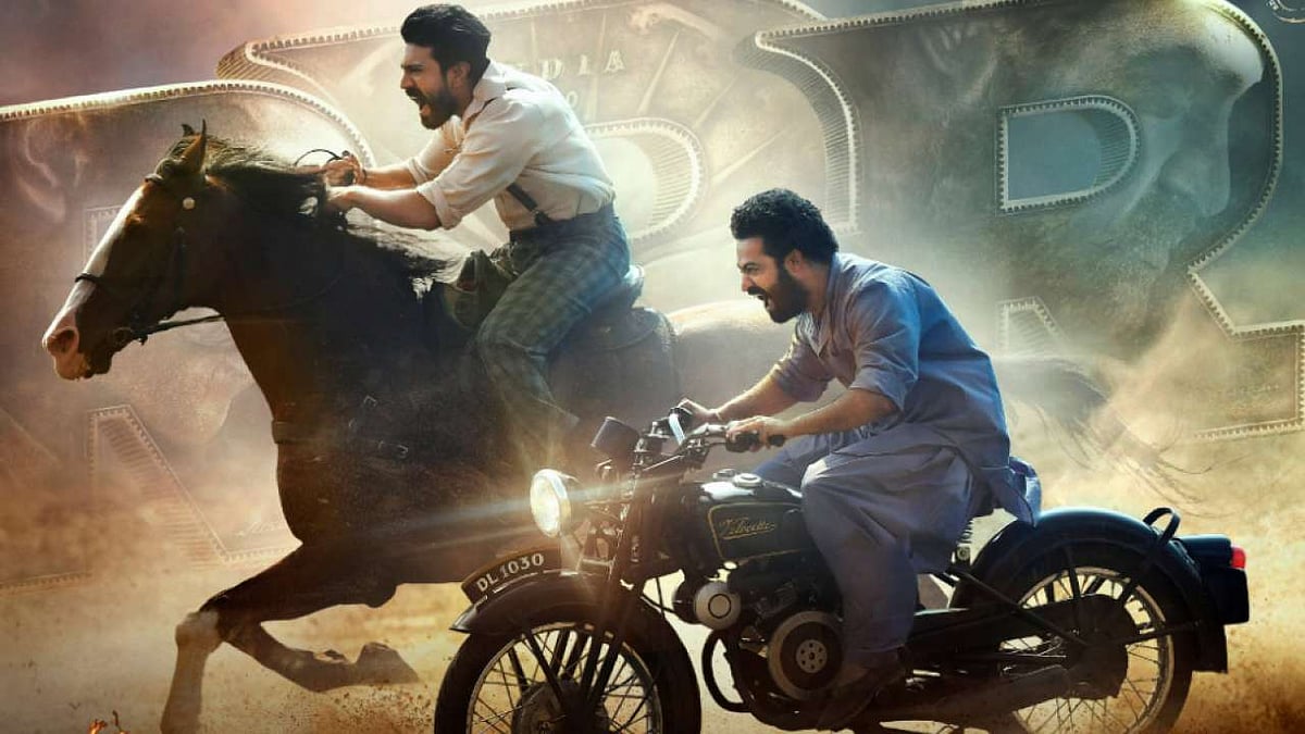 <div class="paragraphs"><p>Ram Charan and Jr NTR in a poster for <em>RRR</em>.</p></div>
