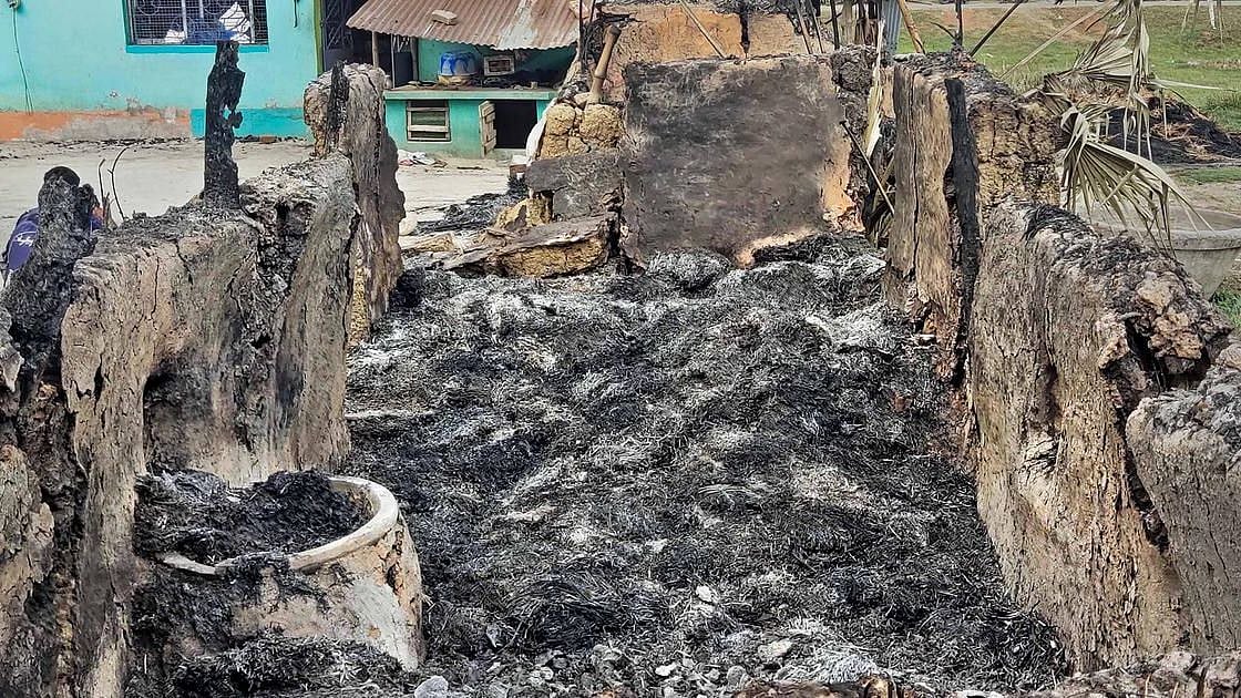 <div class="paragraphs"><p>One of the houses that was gutted in Rampurhat. </p></div>