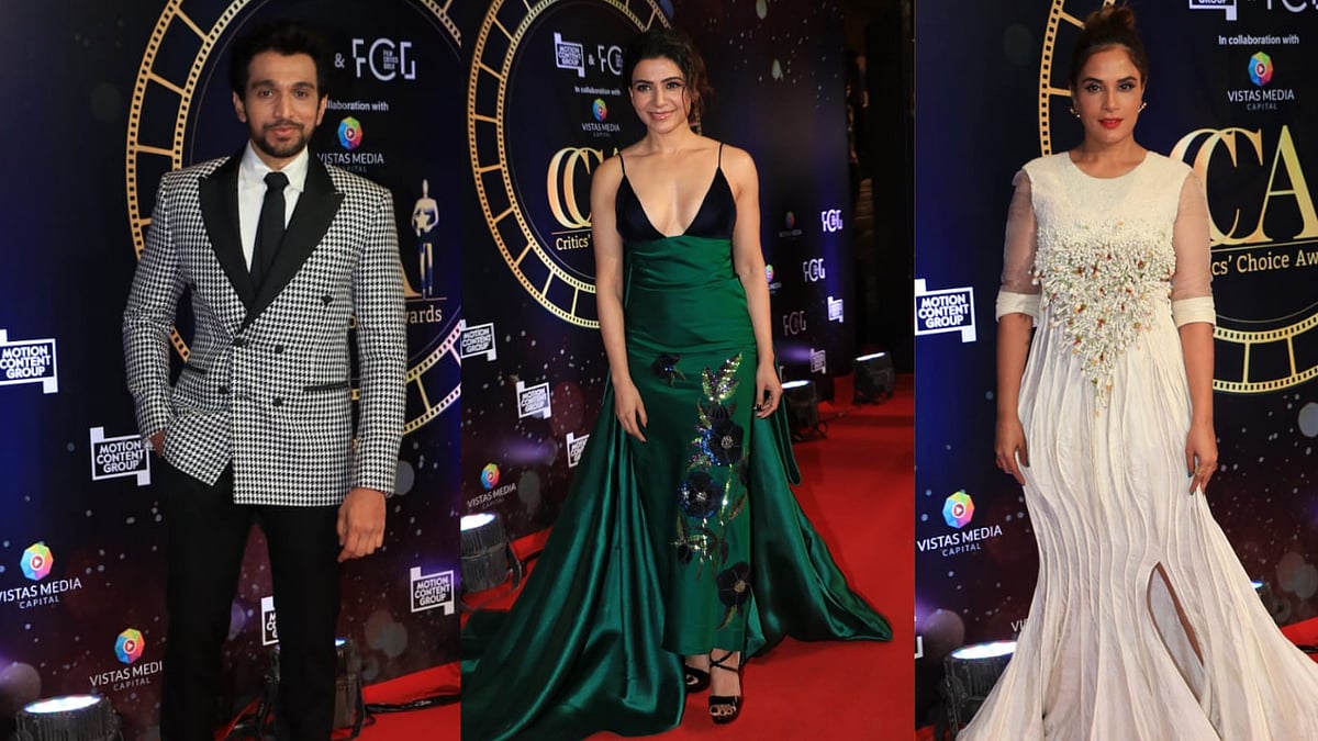 <div class="paragraphs"><p>Pratik Gandhi, Richa Chadha and Samantha Ruth Prabhu at the Critics Choice Awards.</p></div>