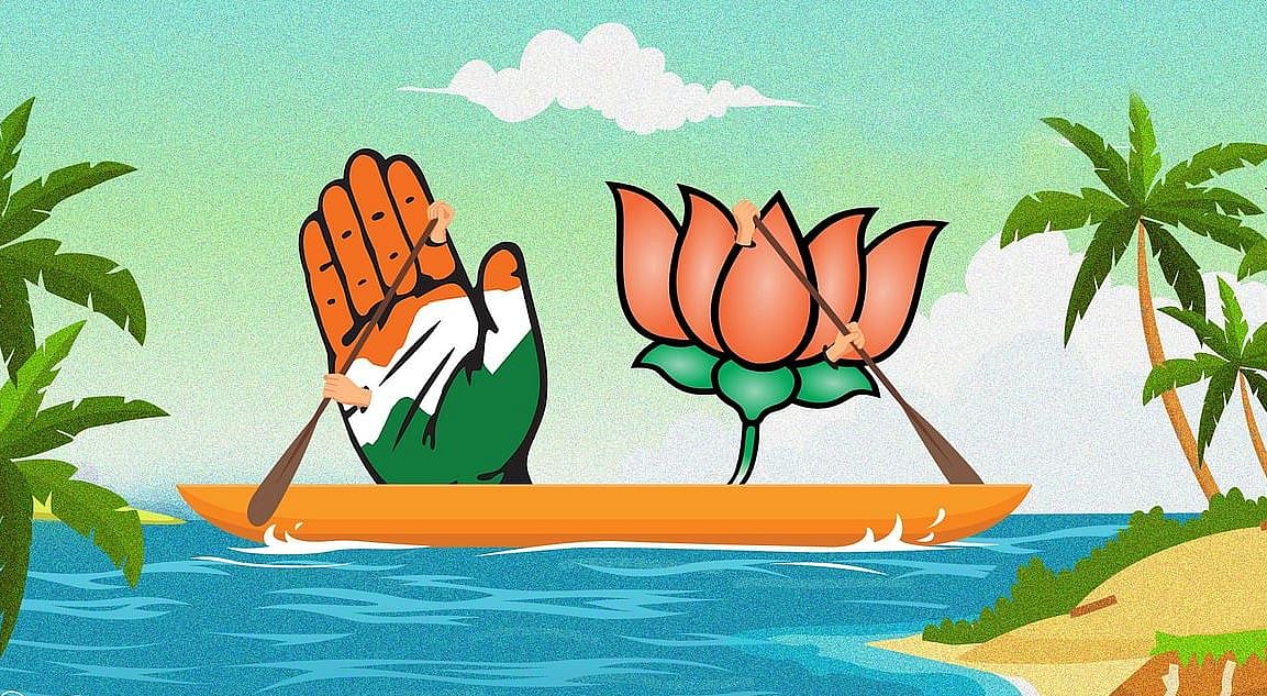 <div class="paragraphs"><p>Most exit poll <a href="https://www.thequint.com/news/india/uttar-pradesh-punjab-uttarakhand-goa-exit-polls-2022https:/www.thequint.com/news/india/uttar-pradesh-punjab-uttarakhand-goa-exit-polls-2022">projections for the state of Goa </a>indicate that there may be a neck-and-neck battle between the Congress and the BJP in the 2022 Assembly polls.</p></div>