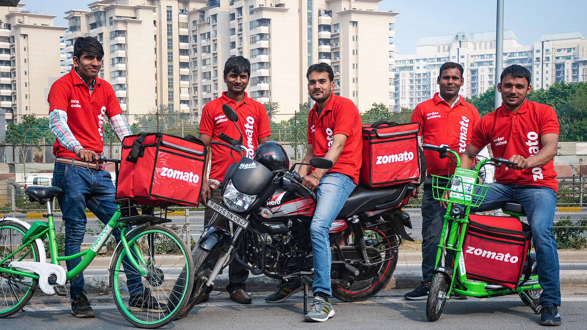 <div class="paragraphs"><p>Zomato delivery partners.</p></div>
