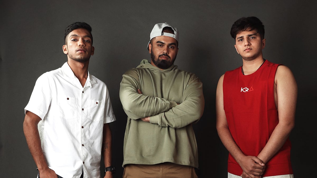<div class="paragraphs"><p>Gautam, Mihir and Hitesh in their Krássified look</p></div>