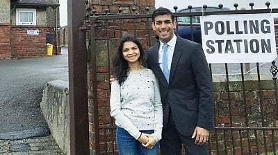 <div class="paragraphs"><p>Akshata Murthy and Rishi Sunak.&nbsp;</p></div>
