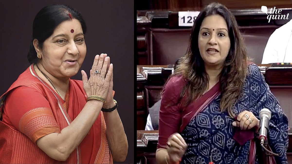 <div class="paragraphs"><p>Priyanka Chaturvedi read out an old speech of Sushma Swaraj </p></div>