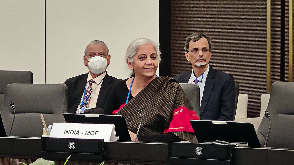 <div class="paragraphs"><p>Union Finance Minister Nirmala Sitharaman attends G20 Emerging Market Economies meeting on the sidelines of upcoming G20 Finance Ministers and Central Bank Governors Meeting, in Washington DC.</p></div>