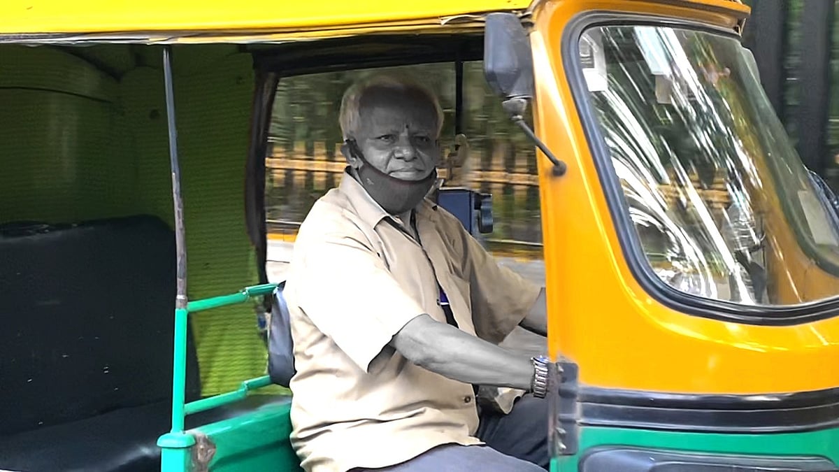 <div class="paragraphs"><p>Pataabi Raman, 74-year-old former professor and auto driver from Bangalore.</p></div>