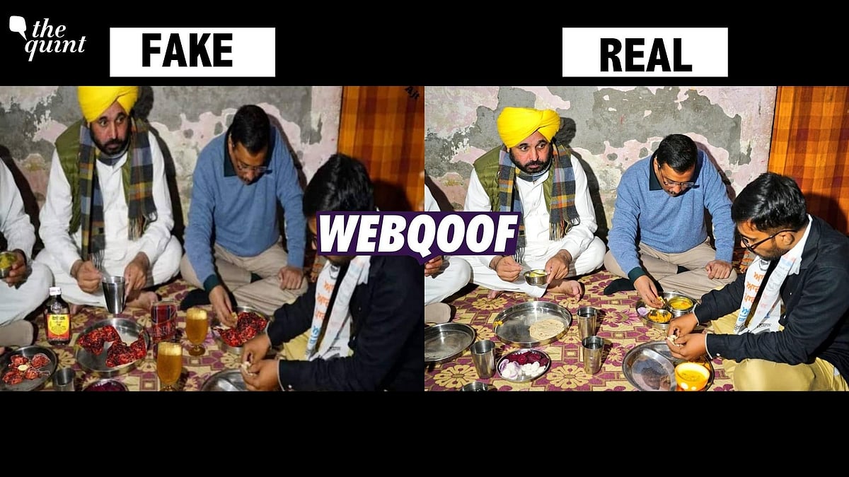<div class="paragraphs"><p>The claim states that Arvind Kejriwal and Bhagwant Mann were drinking alcohol together.</p></div>
