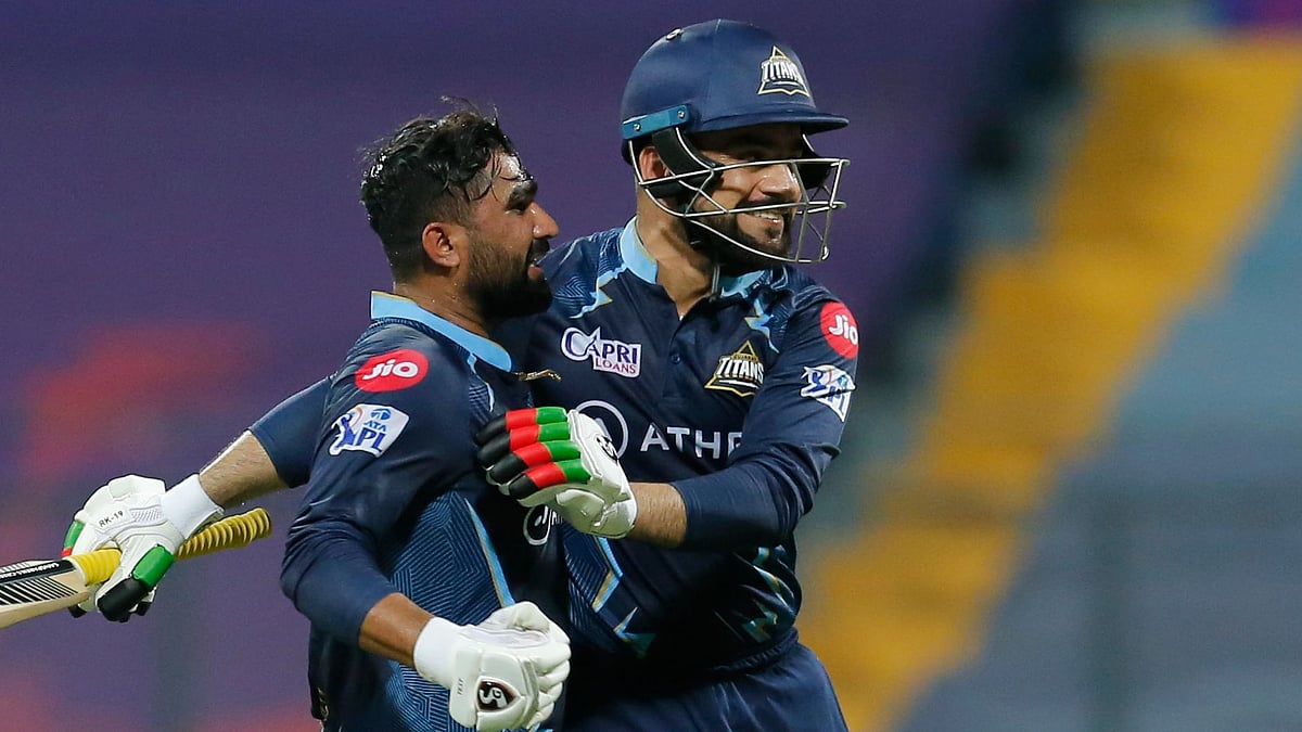 <div class="paragraphs"><p>Rashid Khan and Rahul Tewatia played a brilliant hand in Gujarat Titans' win against SRH</p></div>