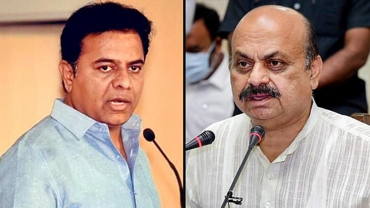 <div class="paragraphs"><p>Telangana IT Minister KT Rama Rao and&nbsp;Karnataka Chief Minister Basavaraj Bommai.</p></div>