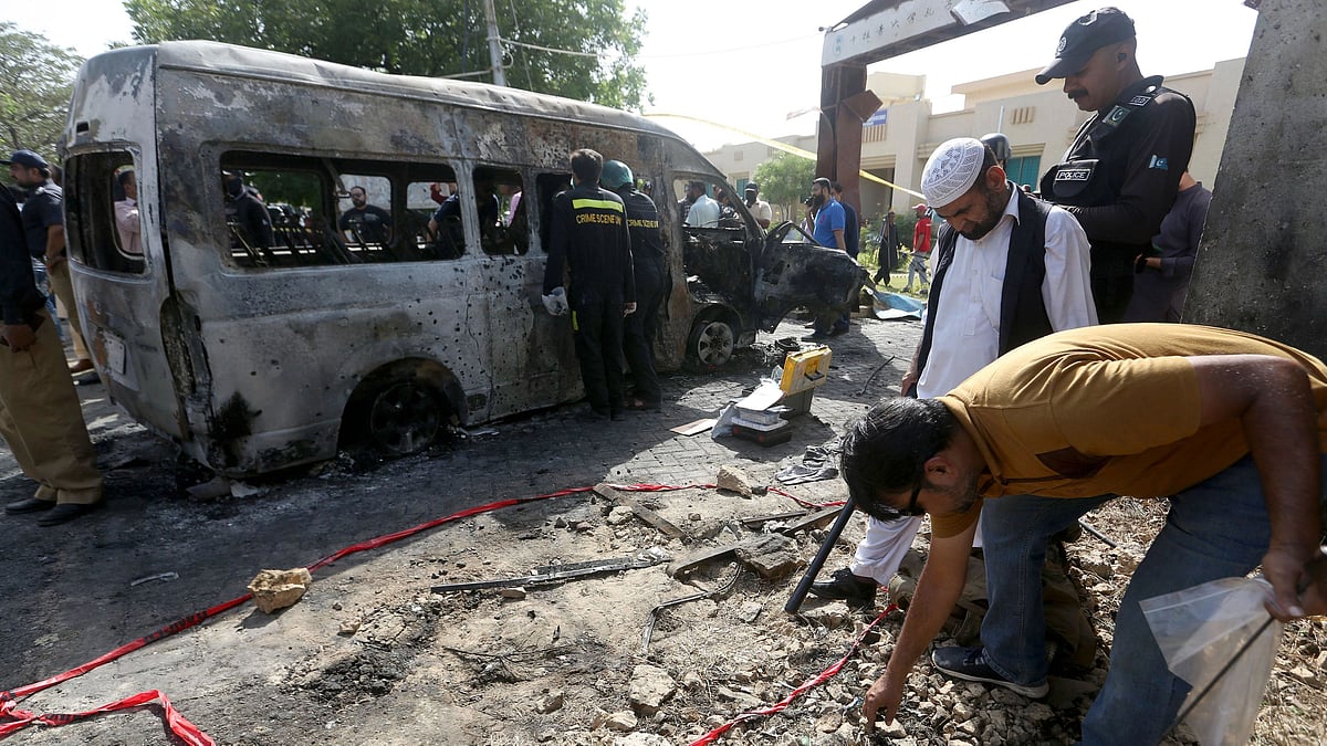 <div class="paragraphs"><p>The site of explosion in Karachi.<br></p></div>