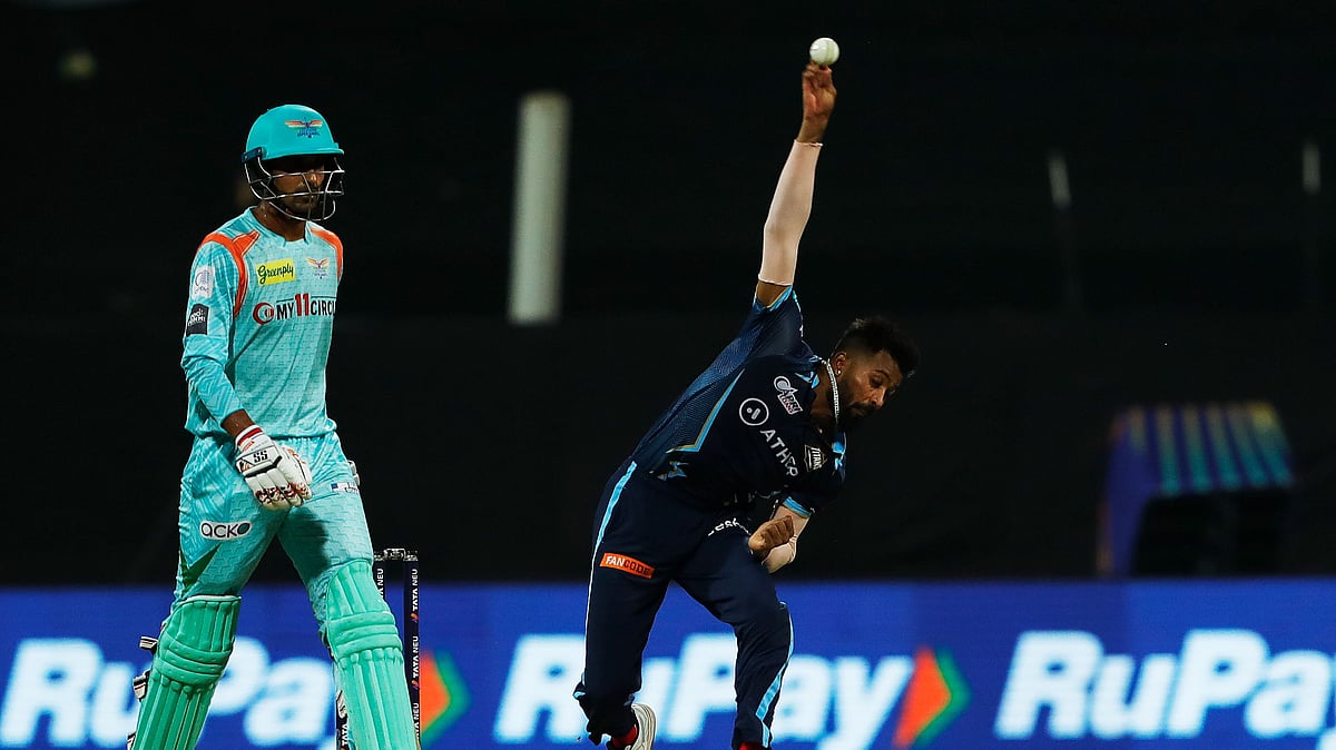 <div class="paragraphs"><p>Hardik bowled 4 overs against Lucknow Super Giants.</p></div>