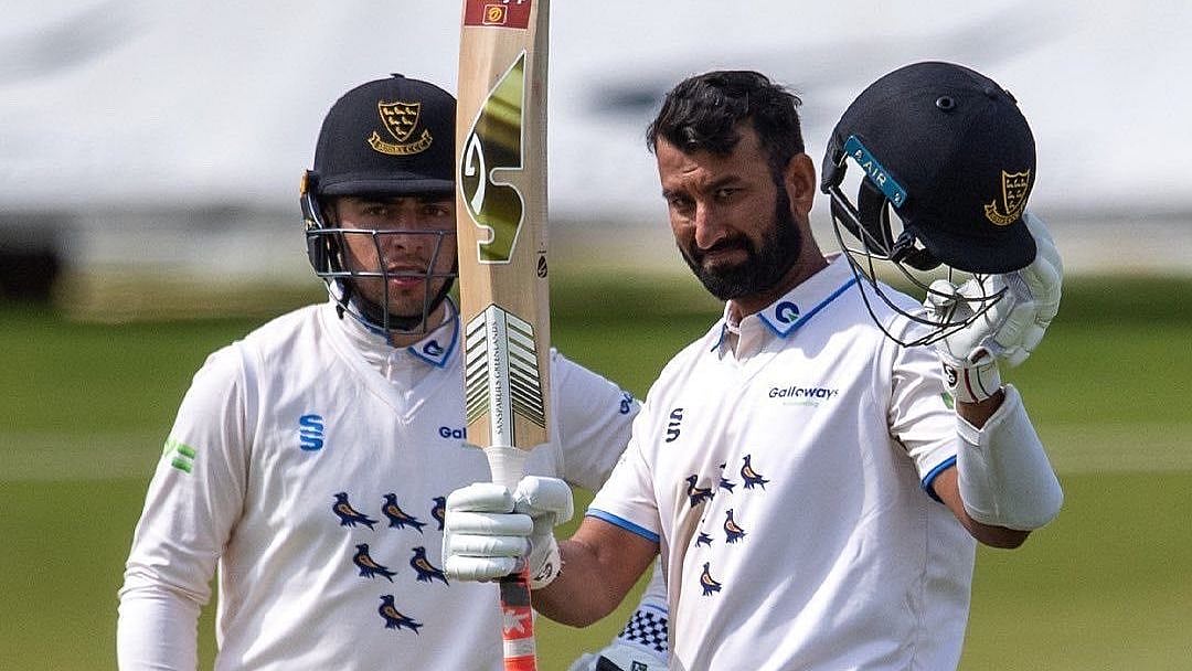 <div class="paragraphs"><p>Cheteshwar Pujara scored 201 off 387 deliveries.</p></div>