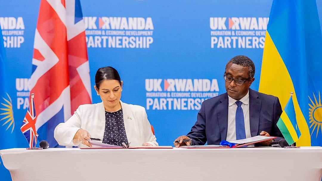 <div class="paragraphs"><p>Priti Patel and Vincent Biruta. </p></div>