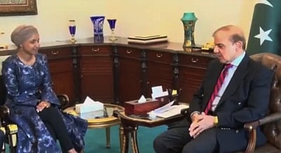 <div class="paragraphs"><p>Ilhan Omar and Shehbaz Sharif.</p></div>