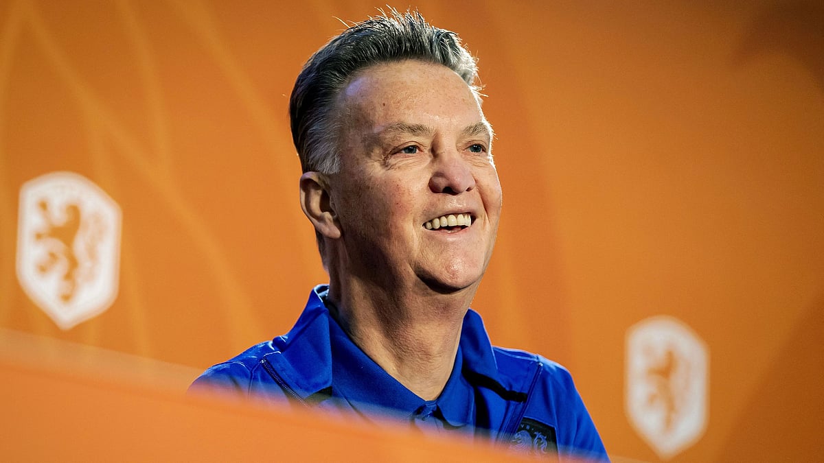 <div class="paragraphs"><p>Louis Van Gaal at a press conference.</p></div>