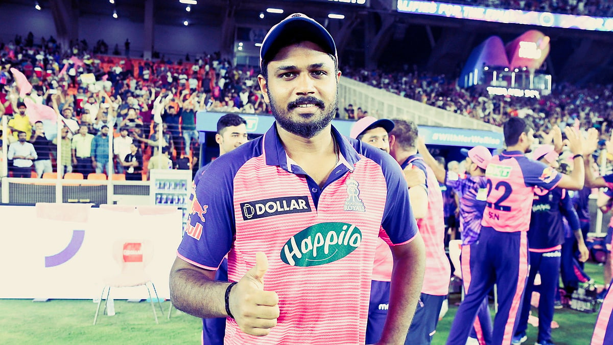 <div class="paragraphs"><p>Rajasthan Royals skipper Sanju Samson celebrating after reaching IPL 2022 final.</p></div>