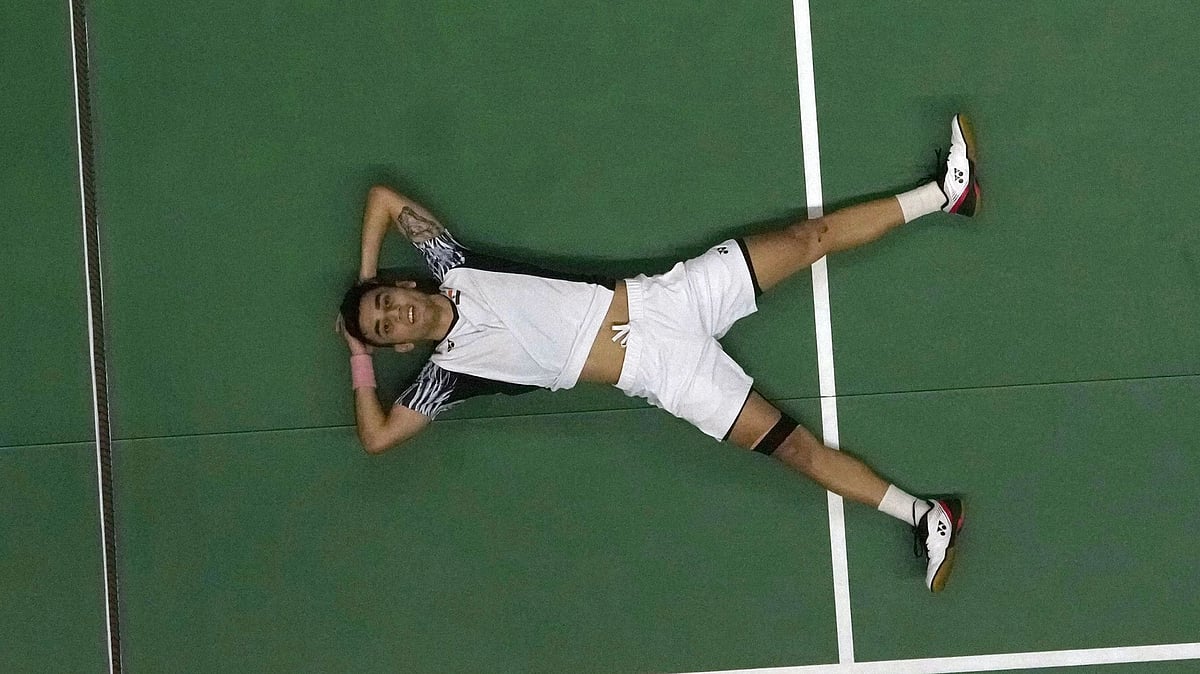 <div class="paragraphs"><p>Lakshya Sen won the first match for India in the Thomas Cup final on Sunday.</p></div>