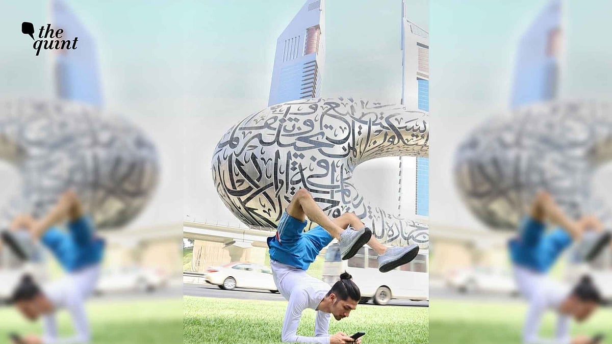 <div class="paragraphs"><p>Yash Moradiya broke the world record for holding the longest upside-down scorpion.&nbsp;</p></div>