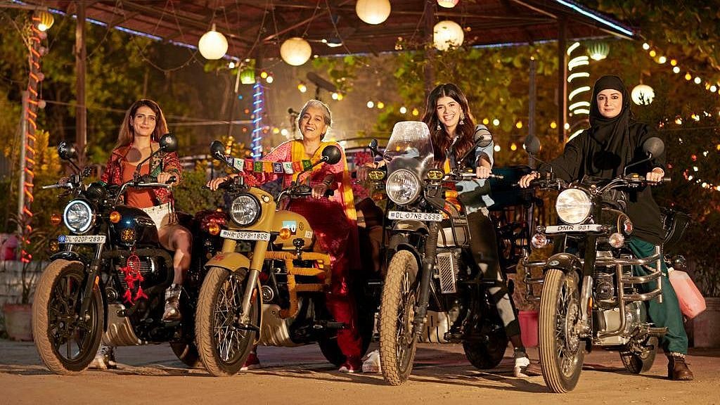 <div class="paragraphs"><p>Fatima Sana Shaikh, Ratna Pathak Shah, Sanjana Sanghi, and Dia Mirza star in <em>Dhak Dhak.</em></p></div>