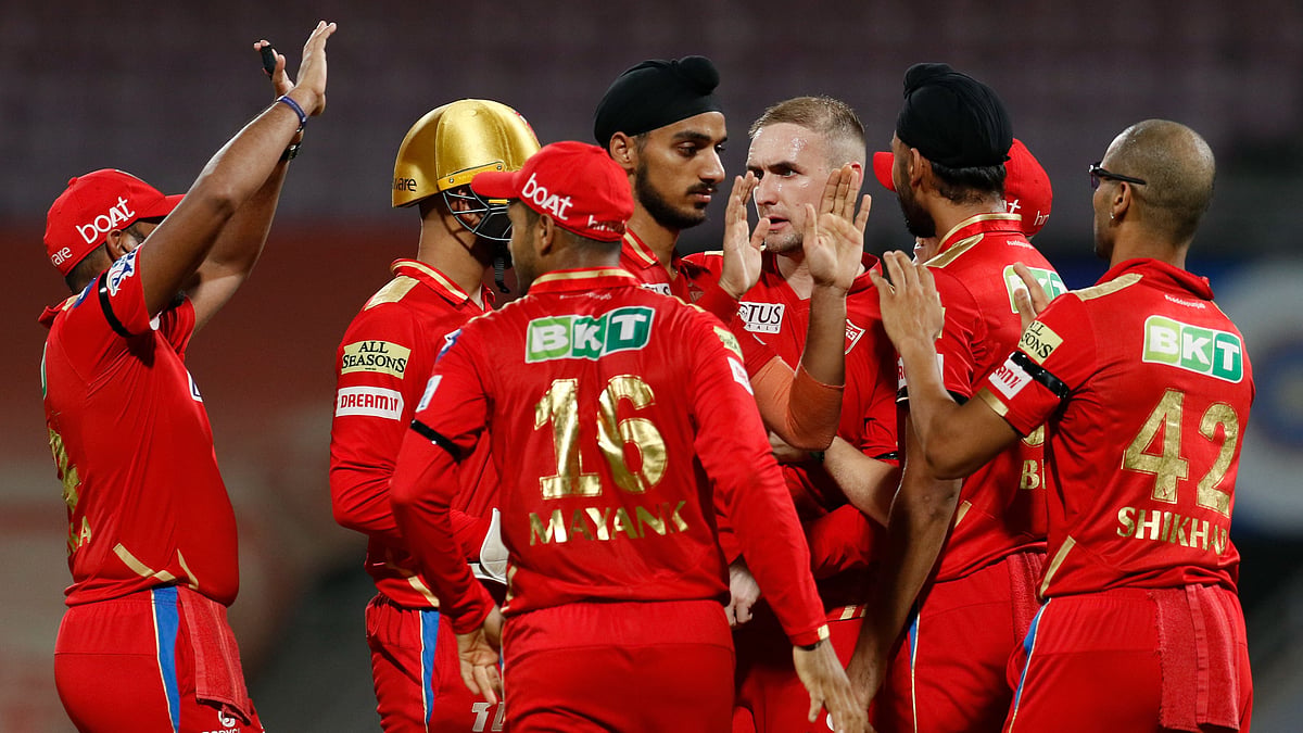 <div class="paragraphs"><p>Punjab Kings celebrate a wicket</p></div>