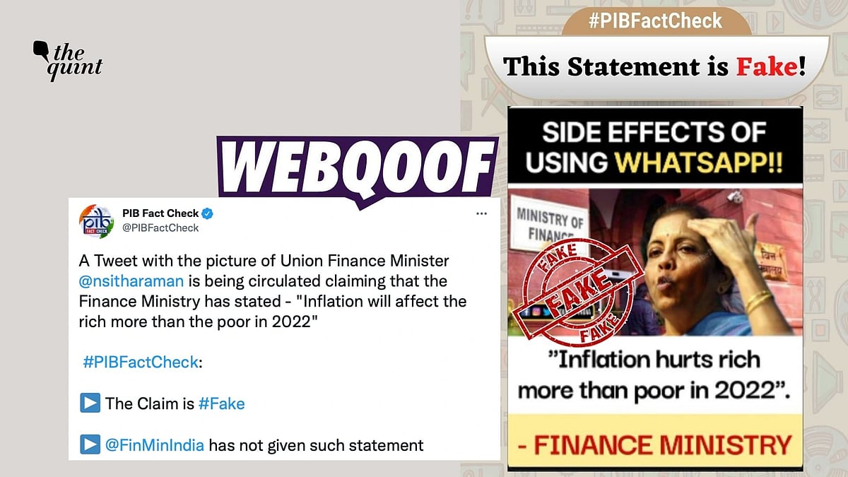 <div class="paragraphs"><p>PIB fact-checked a social media post that attributed a statement regarding inflation to the Finance Ministry.</p></div>