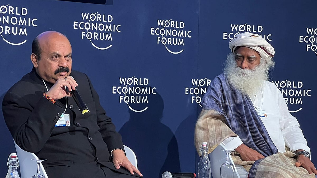 <div class="paragraphs"><p>Karnataka Chief Minister Basavaraj Bommai  with self-proclaimed godman Sadhguru.</p></div>