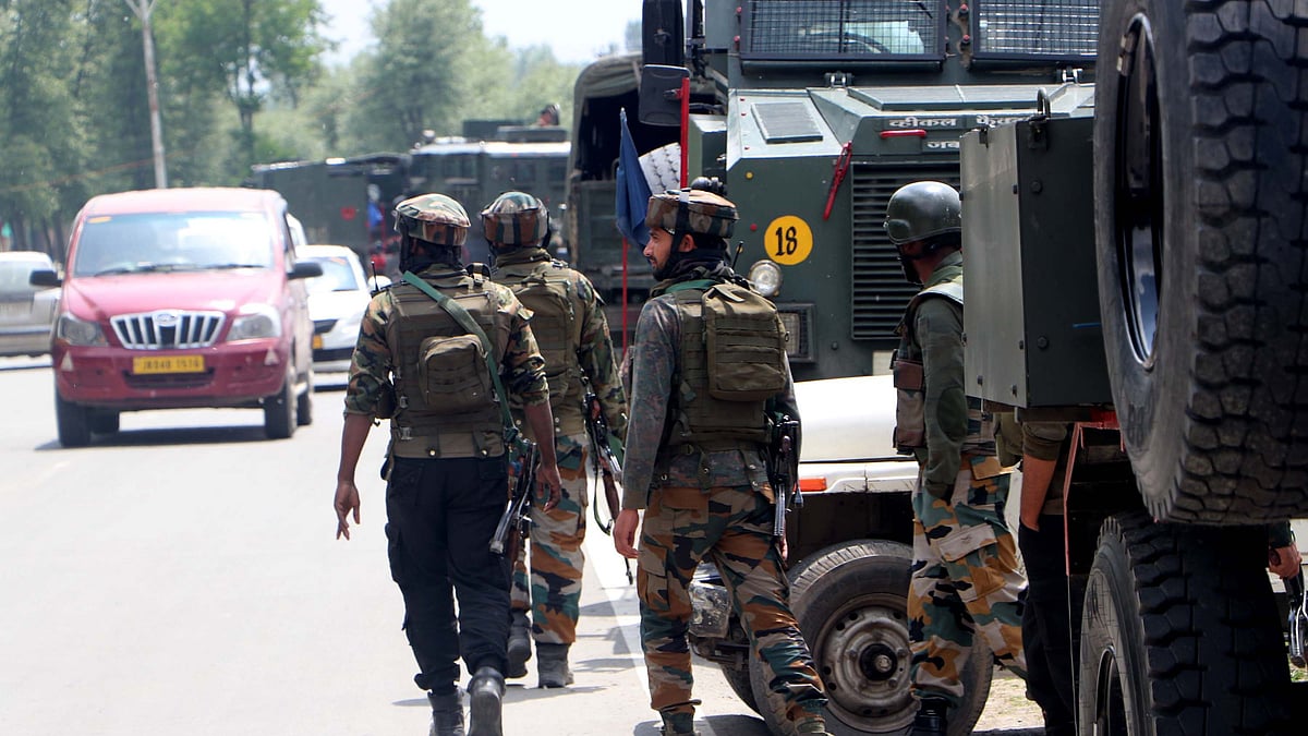 <div class="paragraphs"><p>Security forces near the Pahalgam area. </p></div>