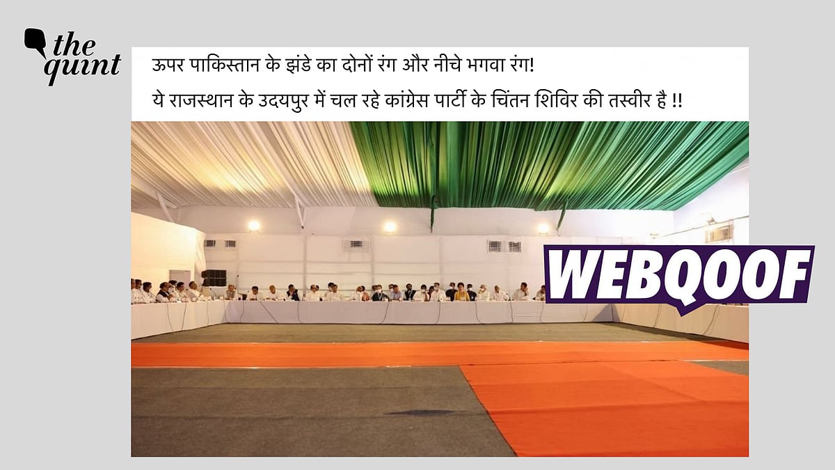 <div class="paragraphs"><p>All three colours of the Indian flag were used at Congress' Chintan Shivir.</p></div>