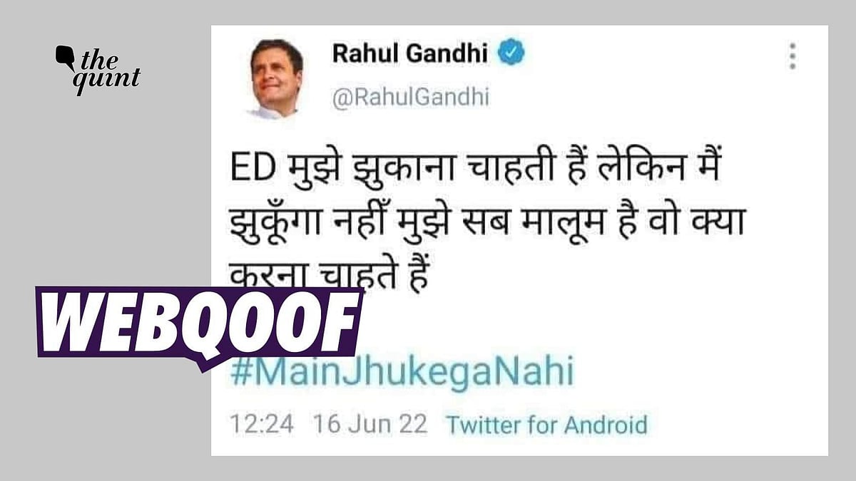 <div class="paragraphs"><p>The screenshot is morphed and Gandhi shared no such tweet.</p></div>