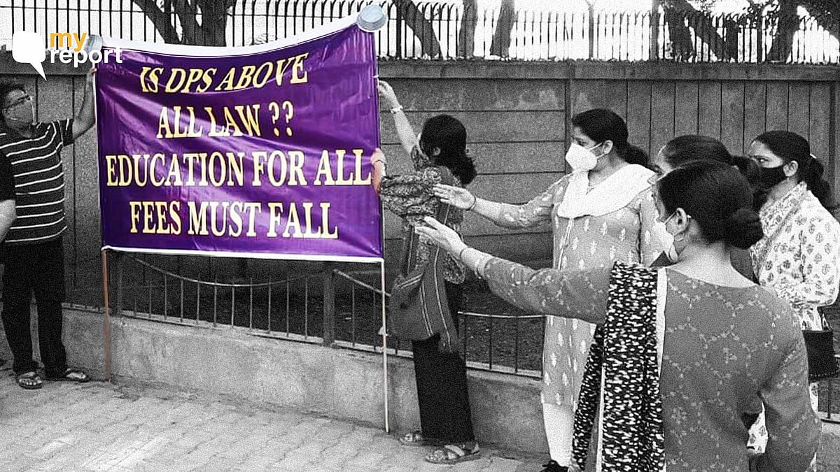<div class="paragraphs"><p>Parents protesting against fee hike.</p></div>