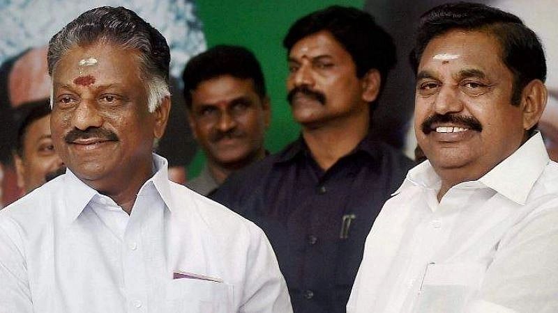 <div class="paragraphs"><p>AIADMK co-coordinators Edappadi K Palaniswami (Right) and O Panneerselvam.</p></div>