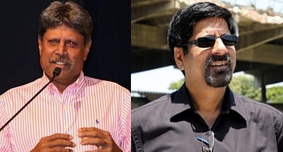Kapil Dev and Kris Srikkanth.